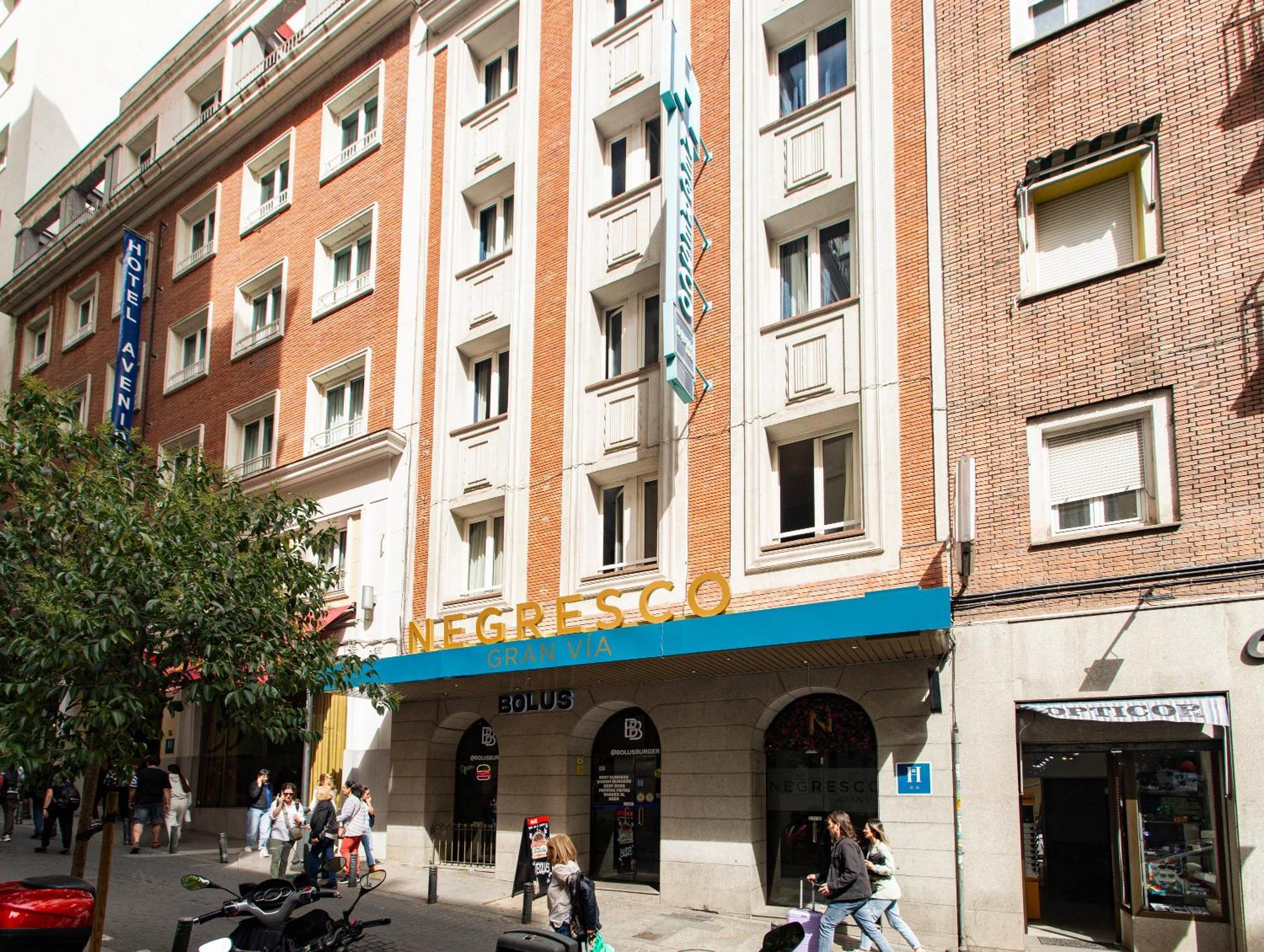Hotel Negresco Gran Via Madrid Exteriér fotografie